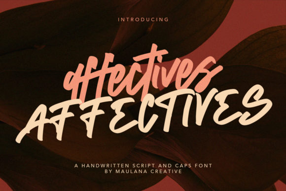 Affectives: A Charming Script Font for Editorial Design