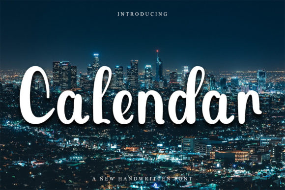 Calendar: A Handwritten Font for Engaging Editorial Design