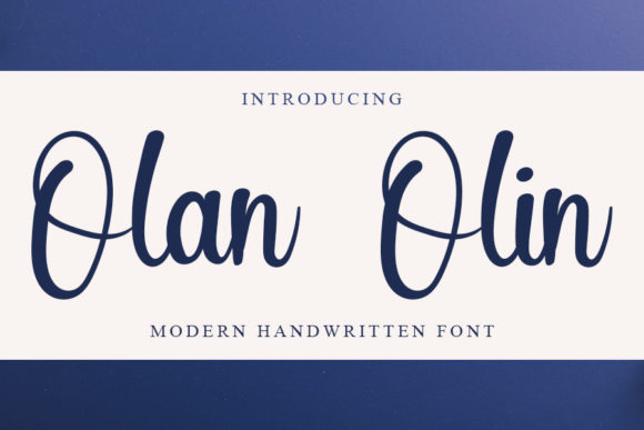 Olan Olin: A Handwritten Font for Editorial Charm